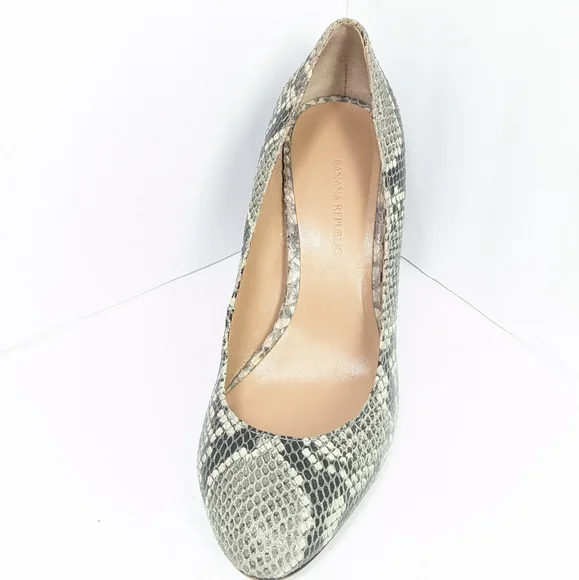 Banana republic leather snake skin pattern heels - Picture 8 of 16